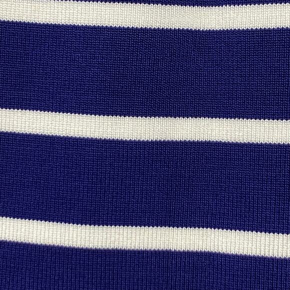 NWOT JESSICA SIMPSON Dress S Stripe Knit Stretch Long Sleeve Knee Royal Blue - Picture 7 of 8